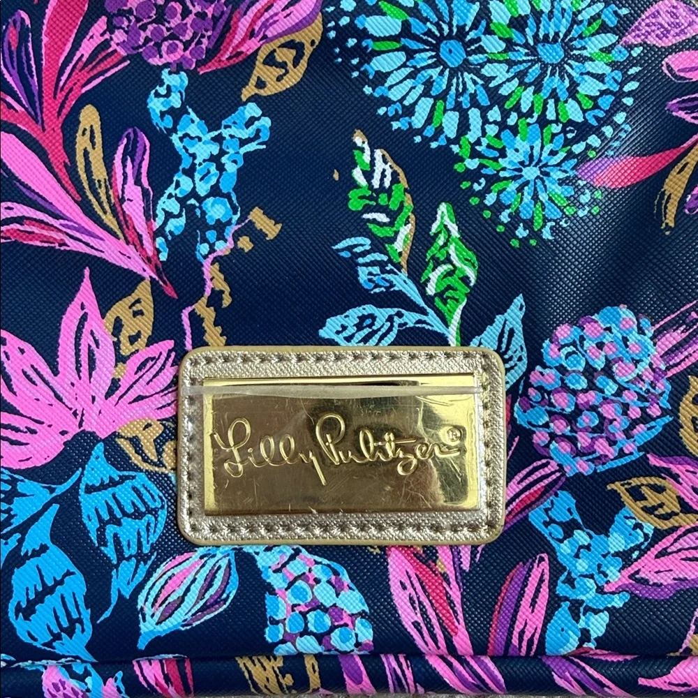 Lilly Pulitzer laptop iPad 14” computer case pink blue gold calypso coast